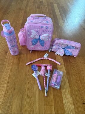 NWT Lunchbox, Water bottle, pencil case, & accessories bundle